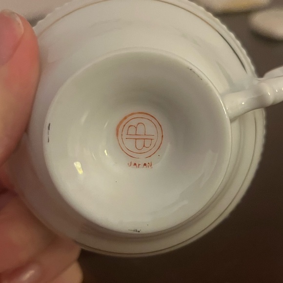 antique japanese noritaki teacup & saucer set - Picture 4 of 5